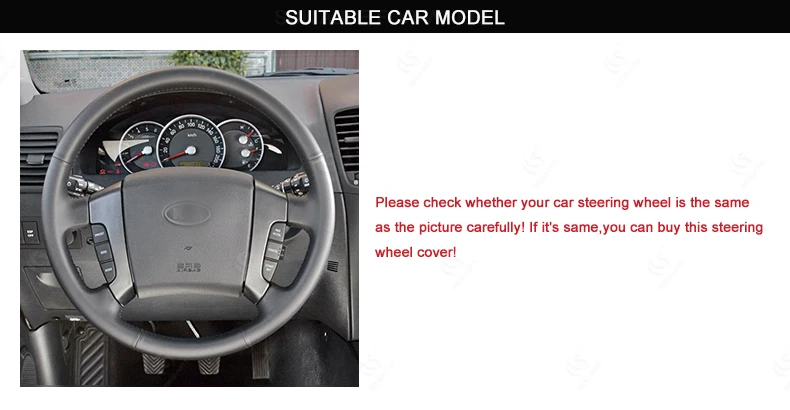 MEWANT для 2003 2004 2005 2006 2007 2008 2009 Kia Sorento черного цвета из натуральной кожи рулевого колеса автомобиля покрытие для интерьера