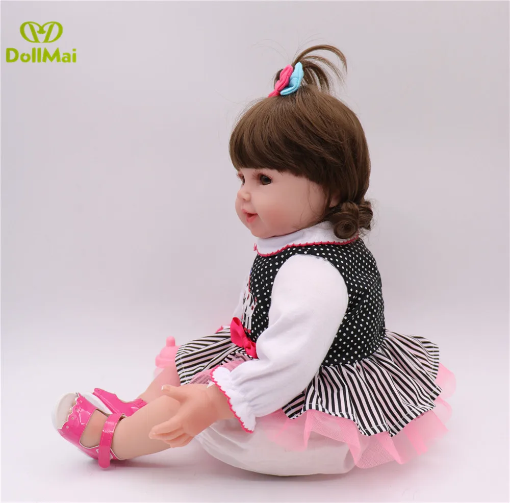 

Lovely reborn girl dolls 50cm vinyl siicone reborn baby dolls lifelike newborn baby dolls bedtime toys for child gift