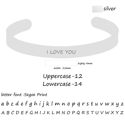 Silver Custom Браслеты-манжеты мужские браслеты/золотой браслет/нержавеющая сталь/Мода/Любовь Браслет/золотые браслеты и браслеты на заказ логотип имя подарок - Окраска металла: Silver Custom