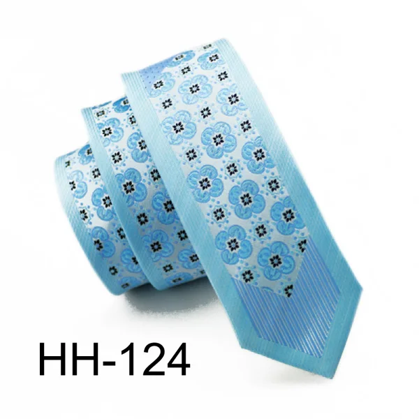 HH124 Новинка года, 20 стилей, модный тонкий галстук, узкие шелковые мужские галстуки Свадебный вечерний для жениха,, ширина 5,5/6 см - Цвет: HH124