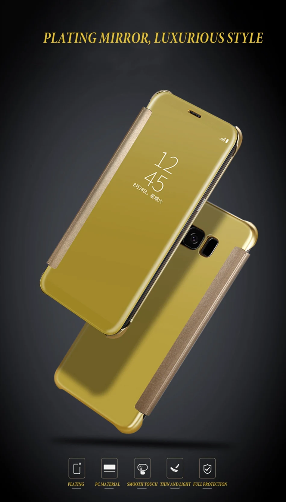 New KISSCASE зеркало флип чехол для samsung Galaxy A5 A3 A7 J5 J7 A520 J720 J520 J320 смарт окно чехол для samsung Galaxy S8 S8 Plus S7 s6 edge чехол на самсунг а5 a3 a7 j5 j3 j7