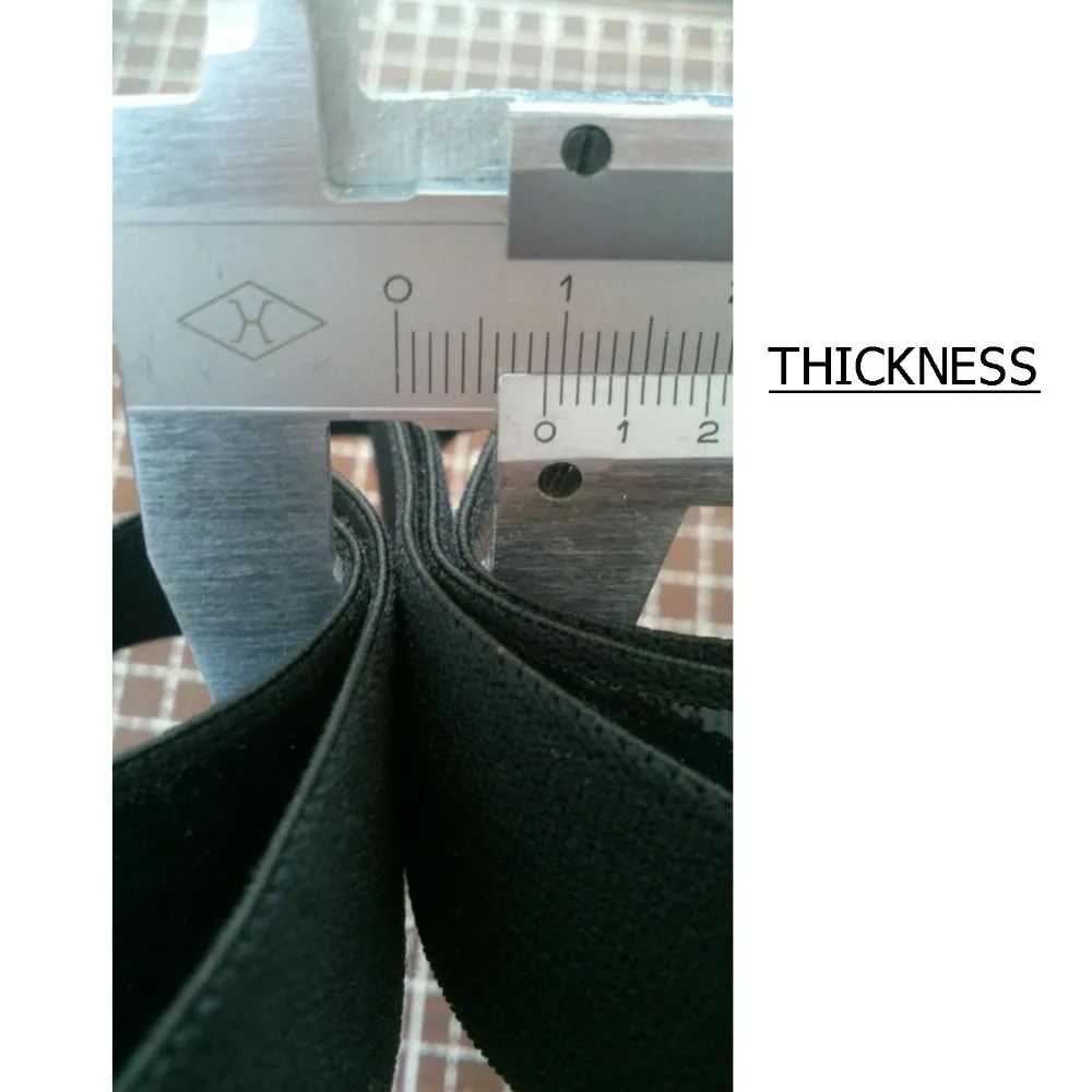 Эластичный ремешок с силиконовым захватом 1 дюйм тесьма цвет черный для платьев