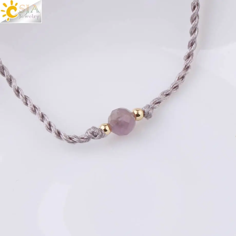 Ультра простой дизайн CSJA браслет для девочек натуральный маленький размер