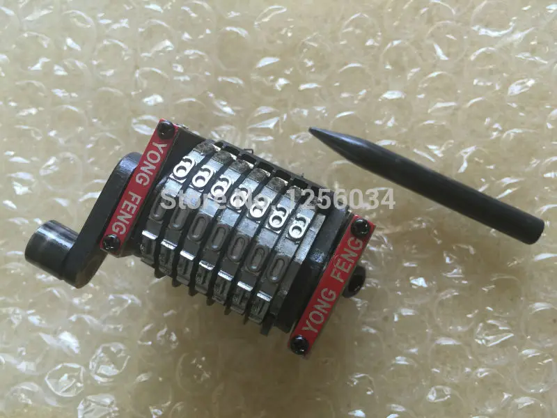 10 шт. хорошее качество 7 цифр нумерация машина горизонтальный прыжок moth 9876543 backword |