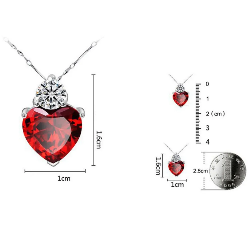 Комплект ожерелий с подвеской в форме сердца | Украшения и аксессуары