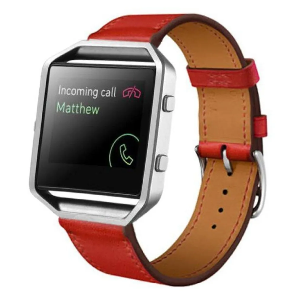 Ремешок FOHUAS из натуральной кожи для смарт часов Fitbit Blaze|strap for|leather watch bandgenuine leather band