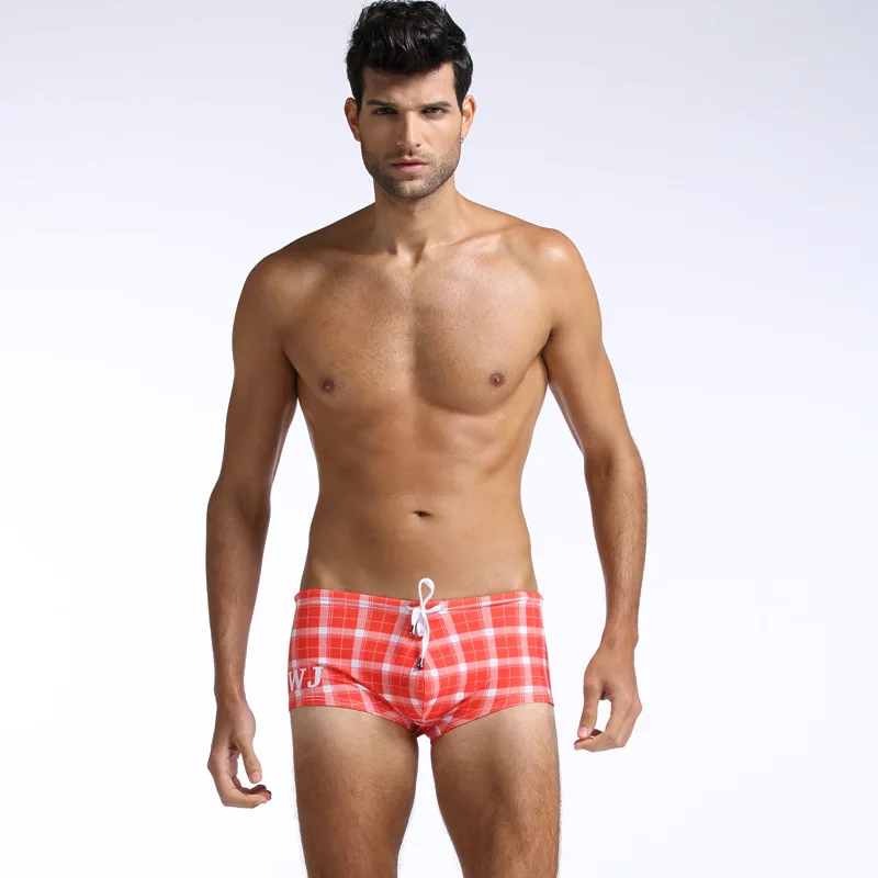 Мужские плавки WJ сексуальные боксеры с принтом|trunks brand|trunks swimmingtrunk men |