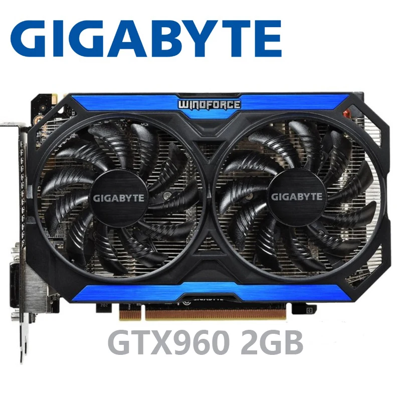 Видеокарта GIGABYTE PC Оригинал GTX 960 2 Гб 128 бит GDDR5 видеокарты для nVIDIA VGA карты Geforce GTX960