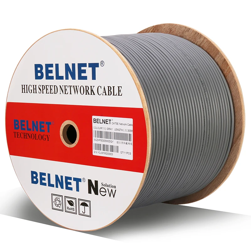 Сетевой Ethernet-Кабель BELNET Cat5E RJ45 SFTP 24AWG медный Lan-кабель twistd пара тестер прохождения