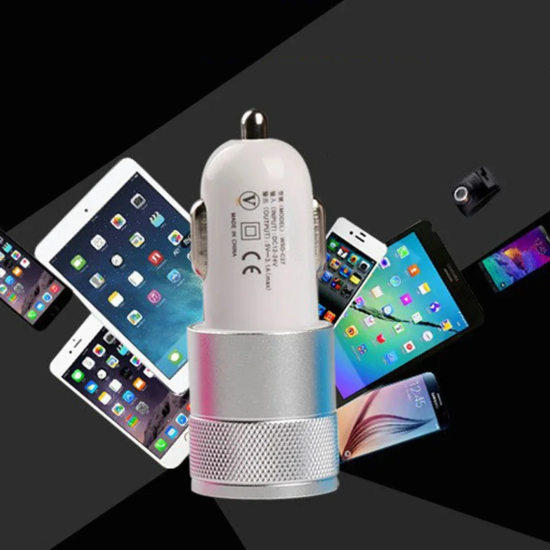 Универсальное автомобильное зарядное устройство с двумя выходами USB 12 24 В