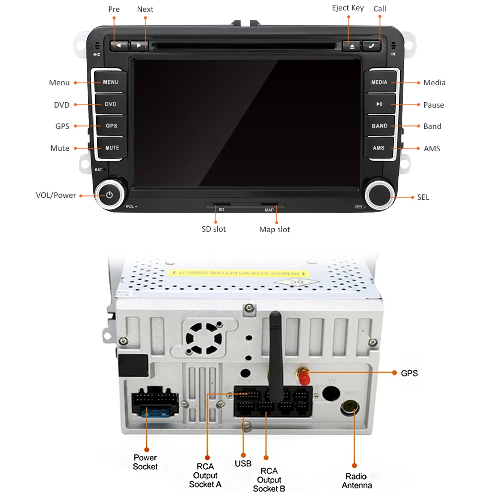 Quad сердечники 2 Din Android 7 1 VW Car Audio DVD плеер gps для гольфа 6 поло Бора JETTA B6 PASSAT tiguan SKODA