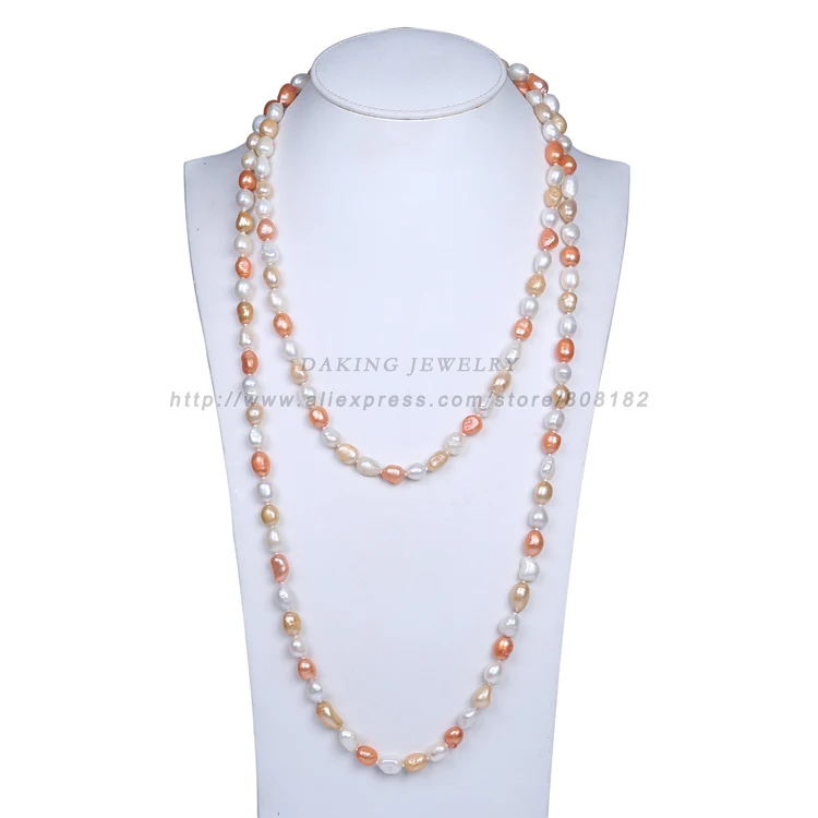 Женское ожерелье из натурального жемчуга длиной 158 см|necklace bracelet jewelry set|jewelry setsnecklace