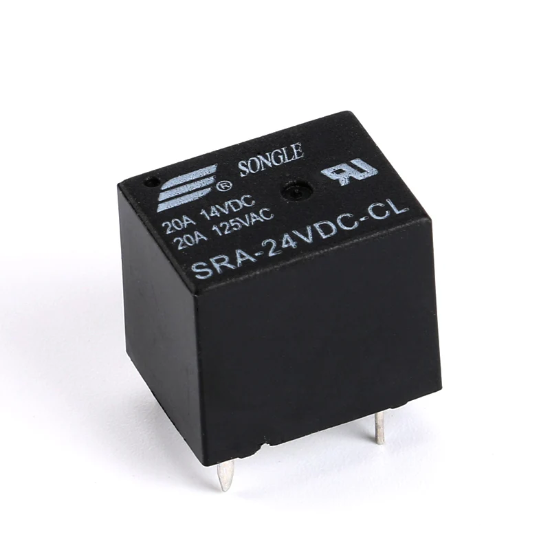 2 шт. реле SRA-05VDC-CL SRA-12VDC-CL SRA-24VDC-CL 5 В, 12 В, 24 В постоянного тока, 20A 125VAC 5PIN T74 DC Мощность реле - Габаритные размеры: 24V