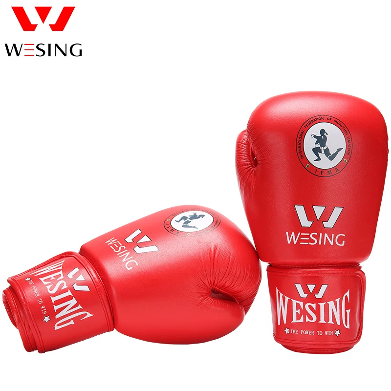 Перчатки из микрофибры weiing IFMA Muay Thai, для тренировок и соревнований, боксерские перчатки, 10 унций