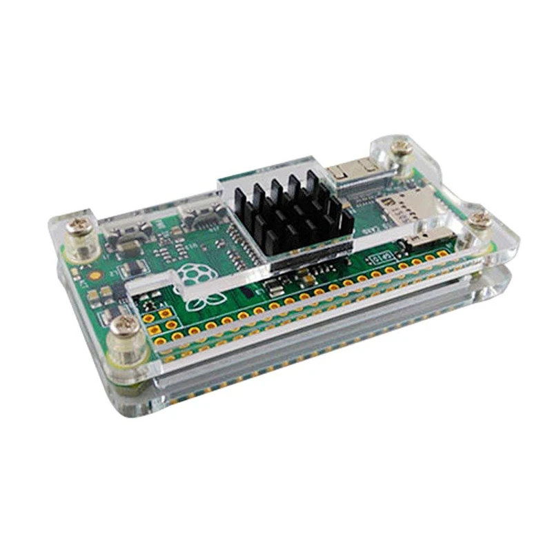 Для Raspberry Pi Zero W акриловый чехол + алюминиевый радиатор для RPI Box Корпус Чехлы V 1 3