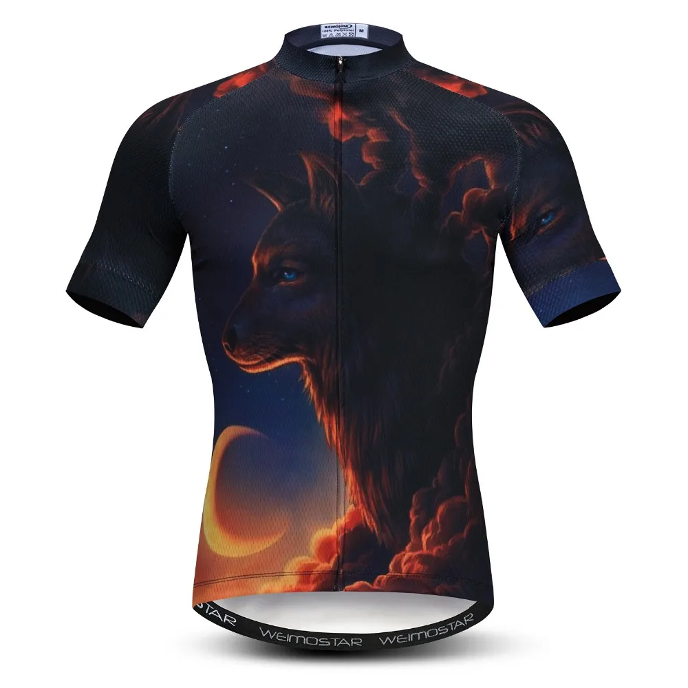 Велоспорт Джерси короткий рукав Ropa Ciclismo мужская летняя велосипедная одежда велосипедная рубашка велорубашка MTB Одежда Куртка 3D лев тигр Волк