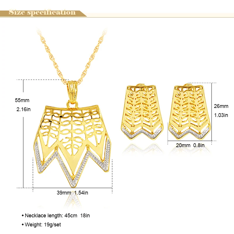 Sunny Jewelry Дубай ювелирные наборы колье серьги Кулон Ювелирные для женщин сплав