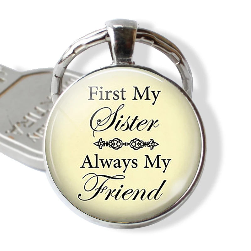 Женский брелок для ключей с надписью Always My Sister Forever Friend | Украшения и аксессуары