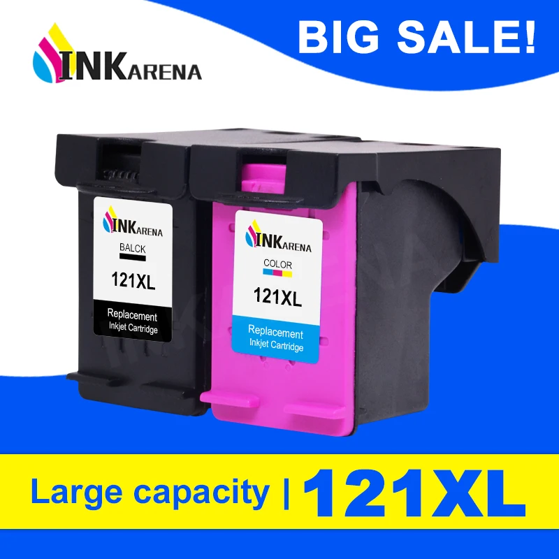 Сменный картридж INKARENA для принтера HP121 XL Deskjet F4283 F2423 F2483 F2493 F4213 F4275 F4583|ink cartridge|replacement