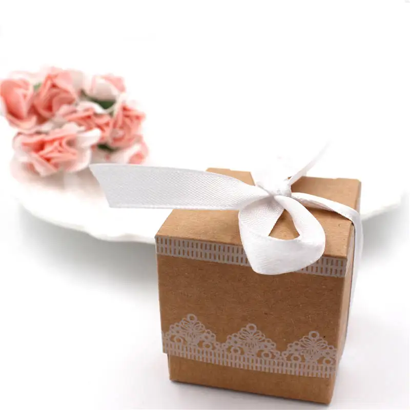 50 шт. кружевная Подарочная коробка из крафт бумаги в стиле ретро|box creative|box boxbox gift