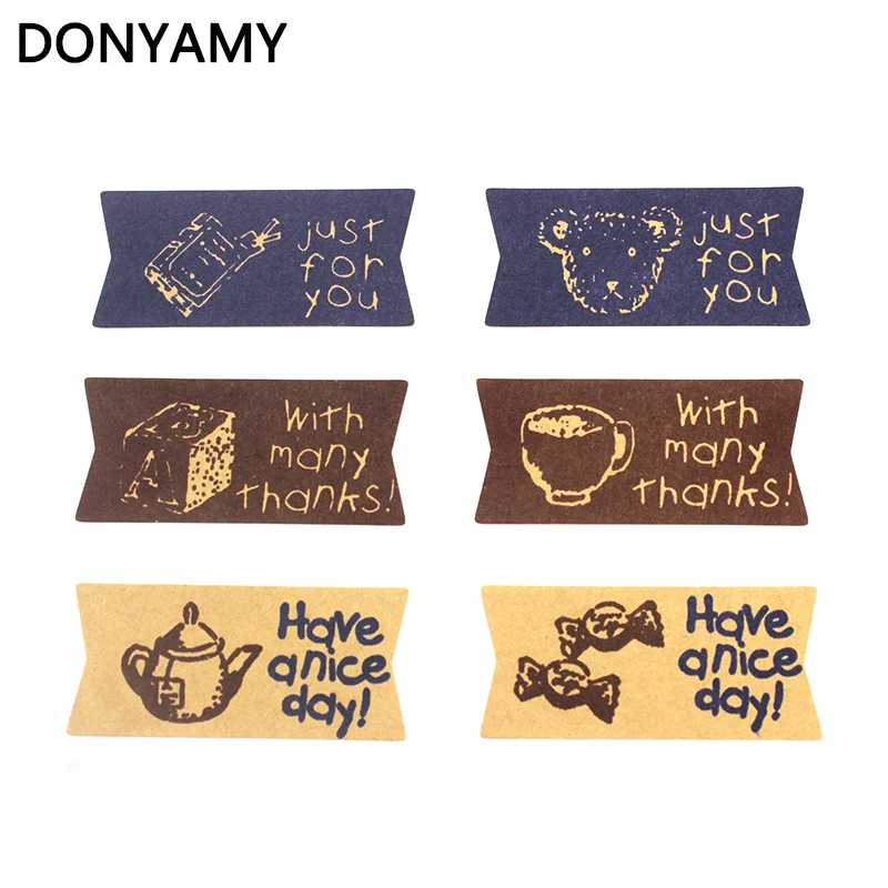 DONYAMY 120 шт Zakka DIY Скрапбукинг уплотнительные наклейки этикетки из крафт Бумаги