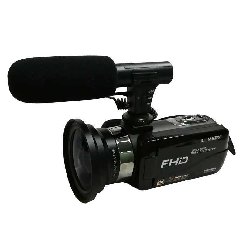 Option C KOMERY, Новое поступление, видеокамера, 3,0 дюймов, IPS HD, сенсорный экран, реальная поддержка 1080 P, дистанционное управление, оригинальная камера - Цвет: Option C