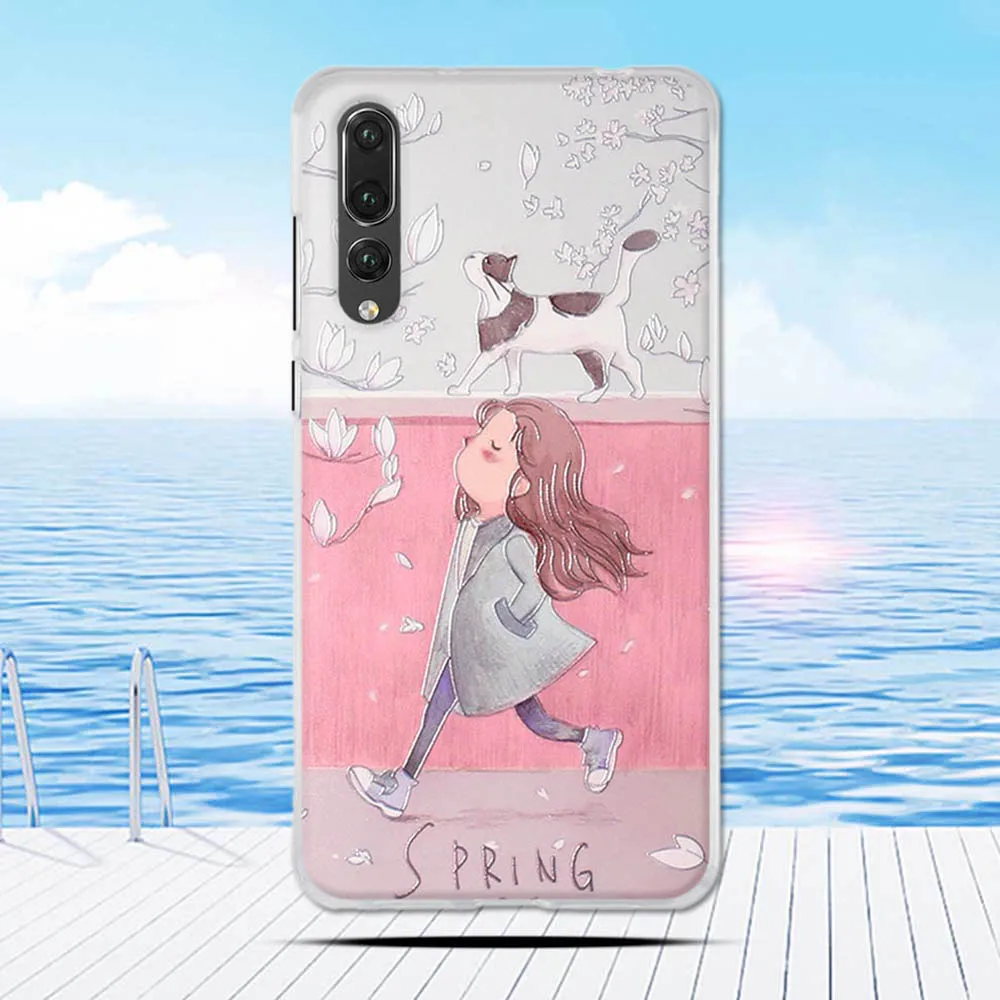 6 1 &quotдля Huawei P20 Pro Чехол плюс ТПУ Мягкий силиконовый чехол с принтом для