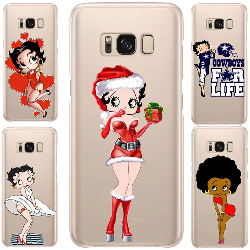 Прозрачный мягкий чехол из ТПУ с рисунком Бетти Буп для Samsung Galaxy S4 S5 S7 S8 S6 S7EDGE S9 S9PLUS