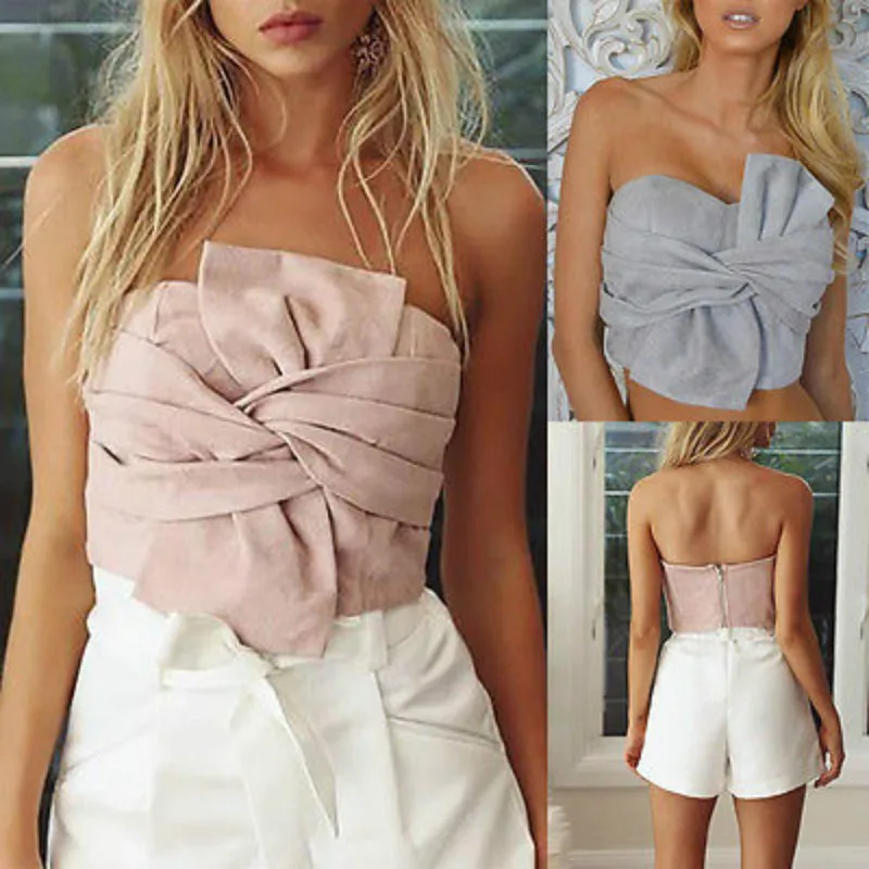 2017 модная летняя женская повседневная майка с открытой спиной блузка без рукавов