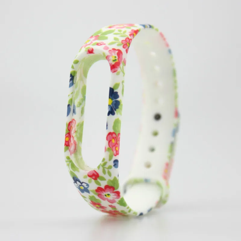Цветочный Принт Заменить Чехлы для Mi Группа 2 Наручные Smart Watch Замена Корпуса |