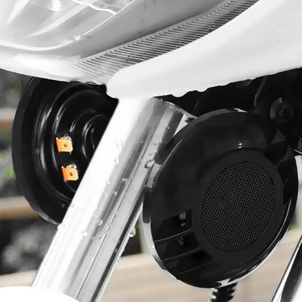 12V Водонепроницаемый клаксон мотоцикла черный Moto Громкая труба 110dB мопед байк
