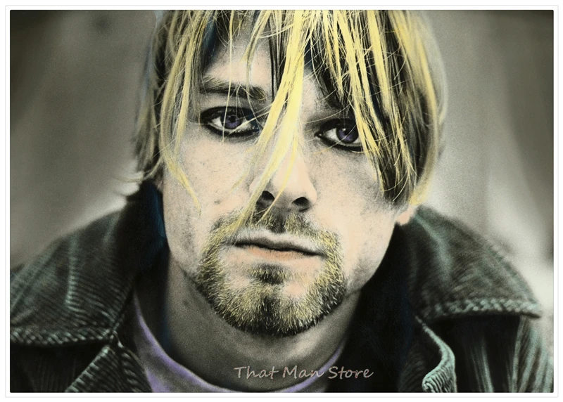 Музыкальная группа Nirvana Kurt Cobain плакат мелованная бумага настенный плакат домашний декор четкое изображение наклейки на стену - Цвет: Фиолетовый