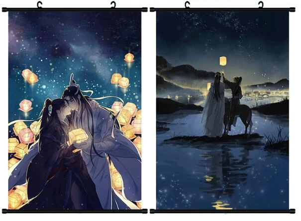 Обои Grandmaster of Demonic Culture Wei Wuxian Lan Wangji плакат Настенная картина Свиток подвесная