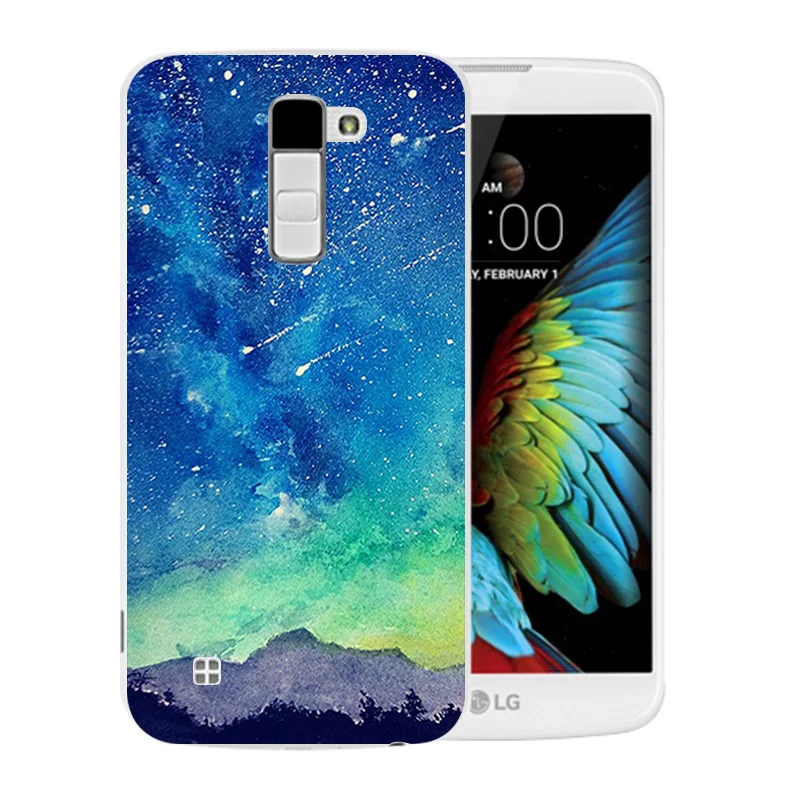 For LG K10 LTE K420N K430 K430ds F670 Soft TPU Back Cover Starry Sky Pattern for K410 Matte Full Protect Phone Case |