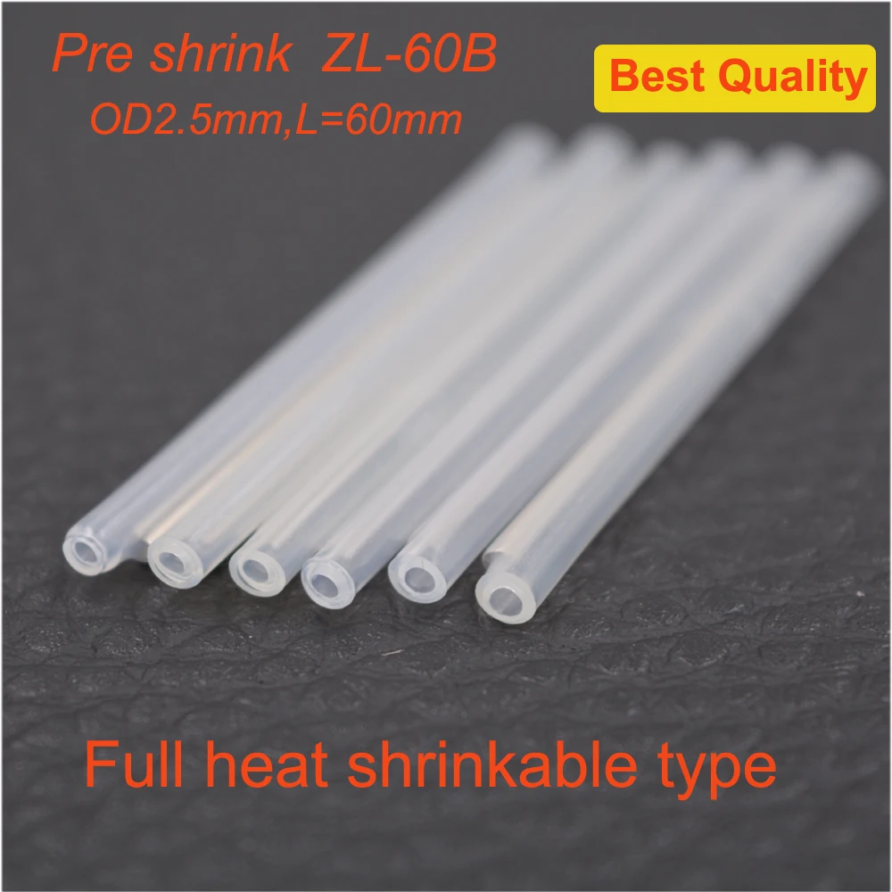 

2500pcs OD2.5mm Pre-Shrunk Fiber Optic Fusion Splice Protection Sleeves 60mm, Full heat shrinkable tube, Free Shipping