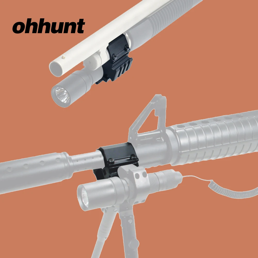 Ohhunt Охота Tri rail бочка крепление рельса Пикатинни Крепление 3 слота для 12 калибра