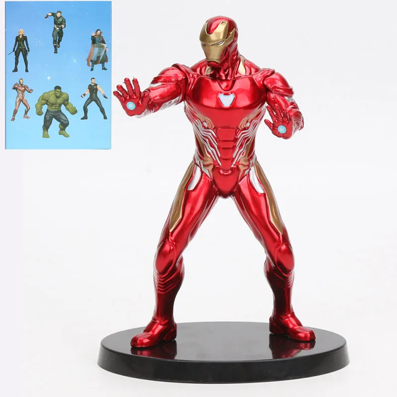 17-20 см Marvel игрушки Мстители 3 Бесконечная война фигурка капитан Халк Железный человек Тор Доктор Стрэндж чудо женщина Коллекционная модель куклы - Цвет: ironman box
