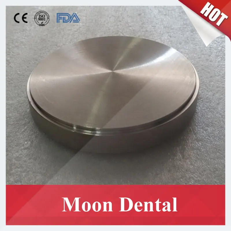 

5 Pieces OD98x20mm CAD CAM Milling Material Dental Titanium Blocks Grade 2/Grade 5 Dental Titanium Disc for Crowns and Bridges