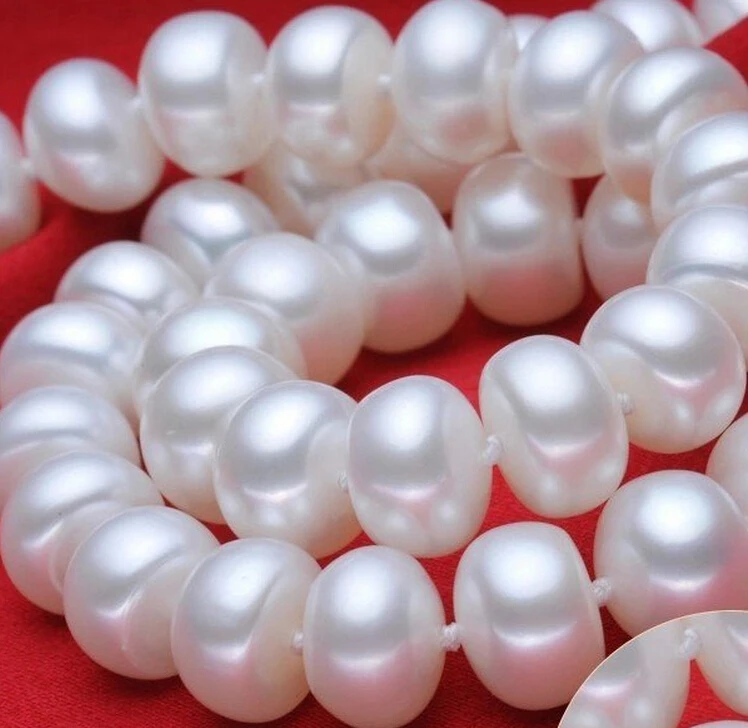 

hot-selling +++429 Counter genuine wholesale 11-12mm very bright light natural freshwater pearl necklace genuine mother