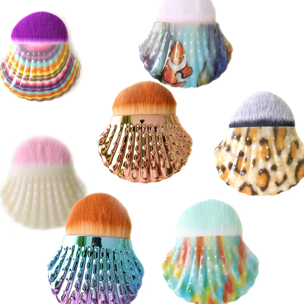 Shell Shape Makeup Brush Fashion Style Powder Blush Chic Bottom Concealer For Women (Underwater World) The Un | Красота и здоровье
