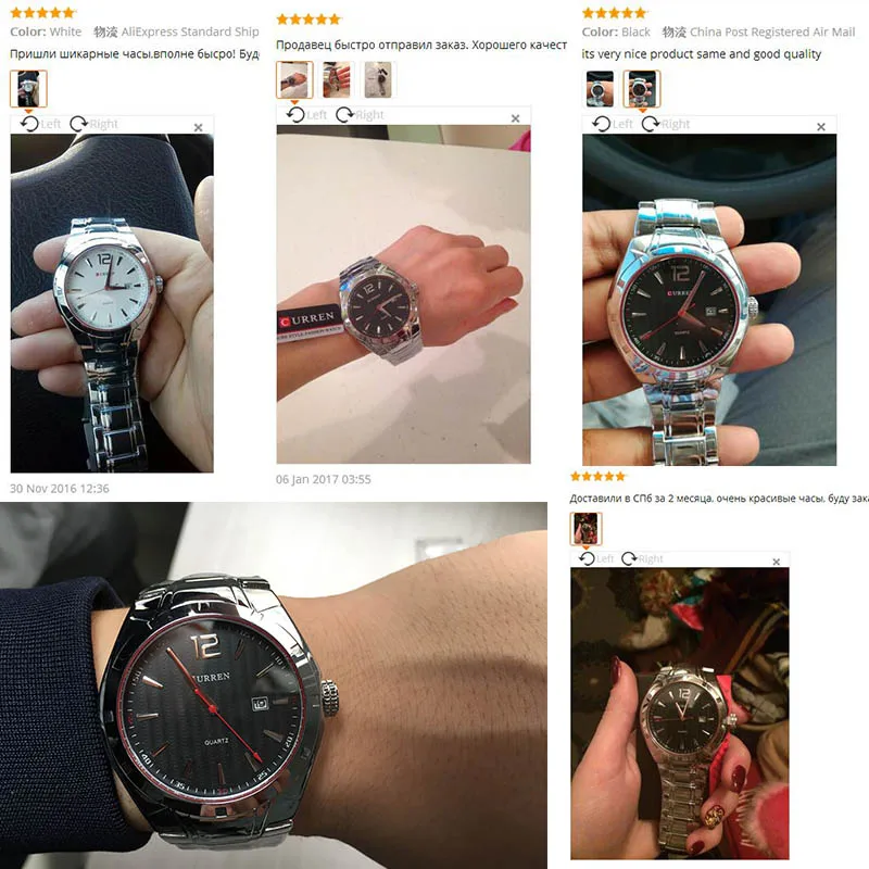 Часы наручные CURREN Мужские Водонепроницаемые брендовые Роскошные спортивные с