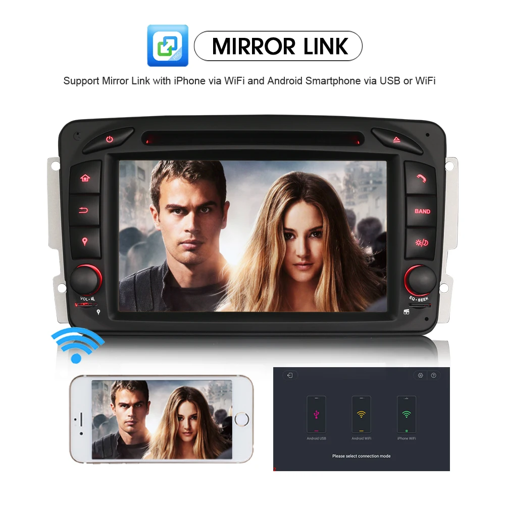 Android 8.0 Car Stereo WiFi 3G OBD CD DVR GPS Radio Sat Navi Multimedia Player FOR Mercedes Benz C-Class W203 S203 DAB+ BT | Автомобили и