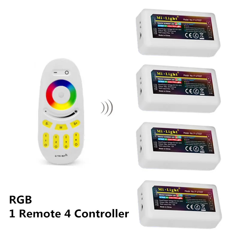 MI светильник DC 12-24 в беспроводной Радиочастотный 2 4G 4-зонный RGB контроллер