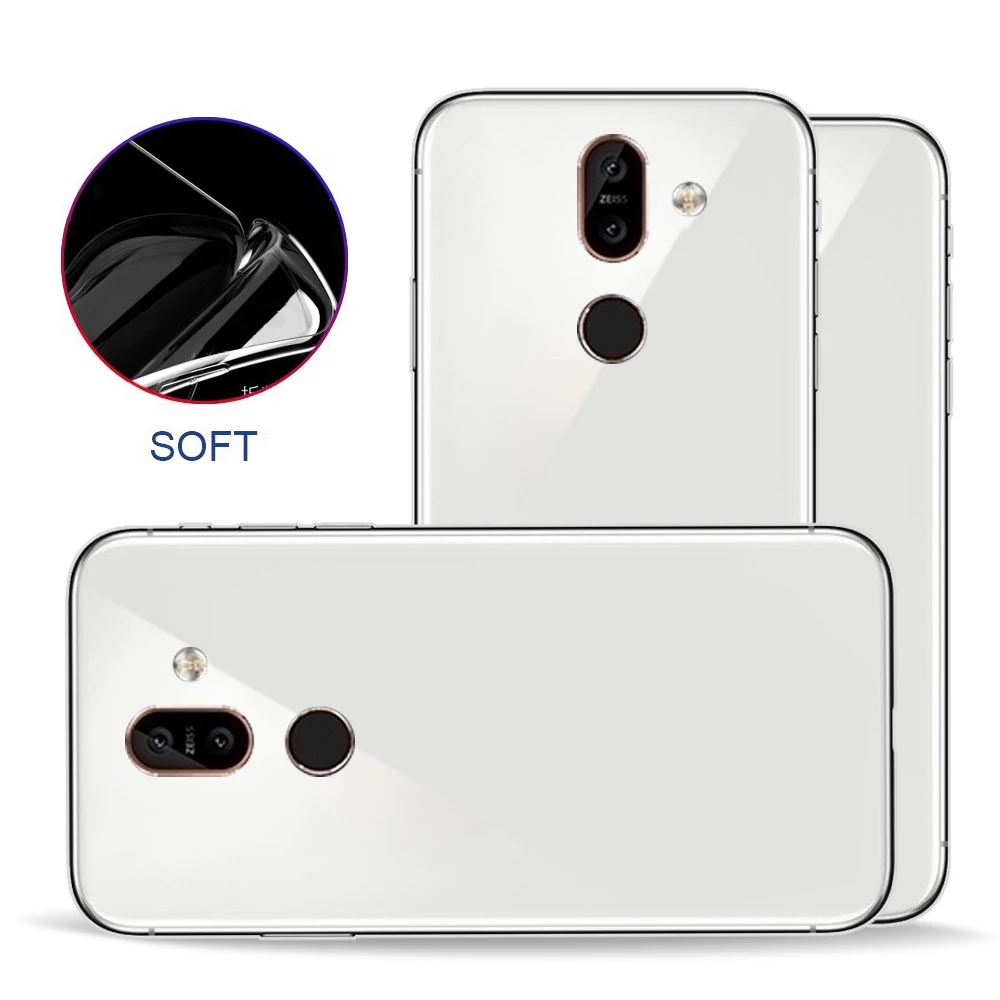 Оригинальный противоударный прозрачный полноразмерный защитный чехол для Nokia 7 1