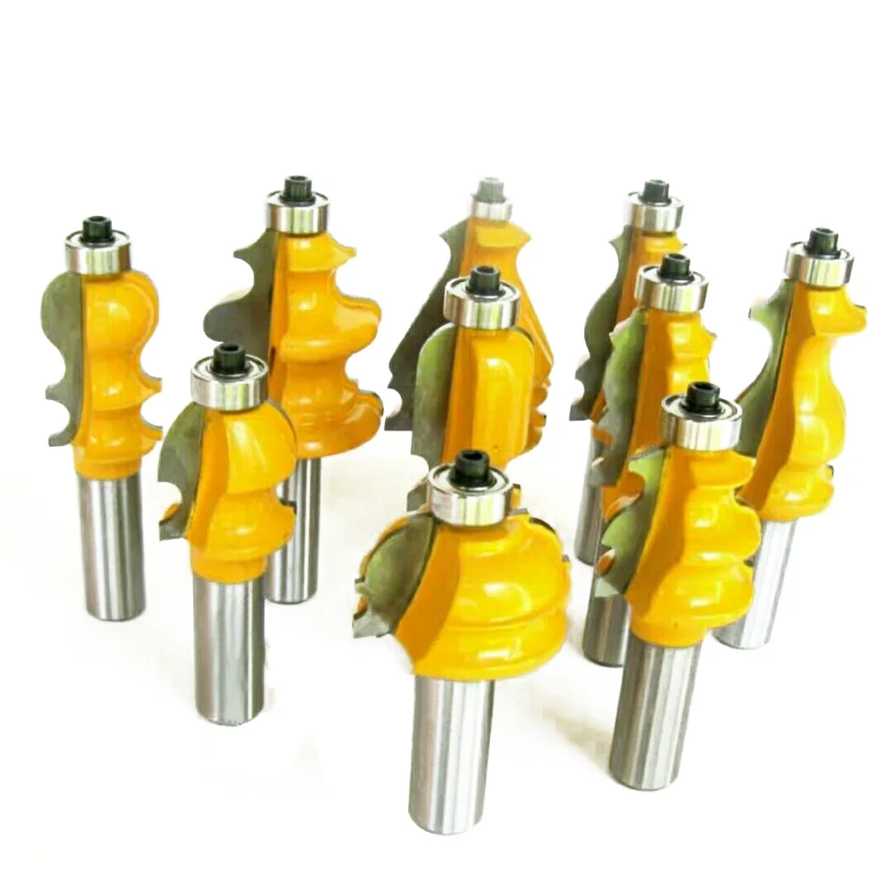 10 шт./компл. 1/2 &quotтвердосплавный сплав Круглый хвостовик формовочная фреза Набор