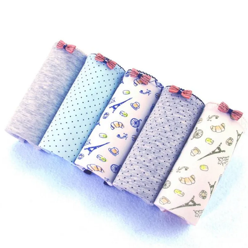 5 шт. женские хлопковые трусы с мультяшным принтом|underwear female|female underwearladies underwear |