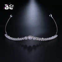 be 8 micro paved cubic zircon stone simple design tiaras and crowns wedding hair accessories bridal jewelry tiara de noiva h125