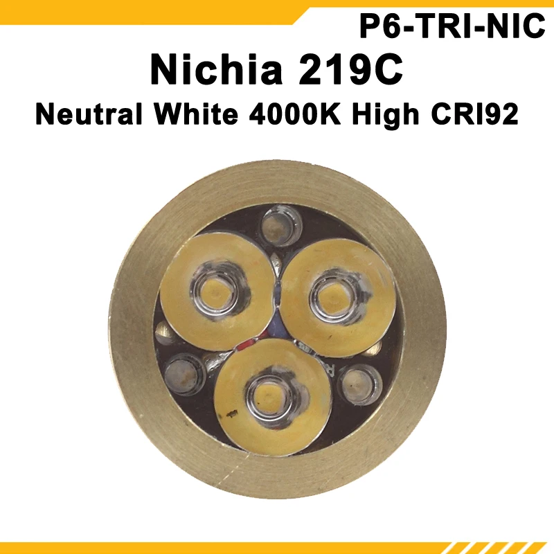 KDLITKER P6-TRI Triple Nichia 219C нейтральный белый 4000K High CRI92 1000 Lumens 3V - 9V P60 Drop-in (Dia. 26 5 мм) | Лампы