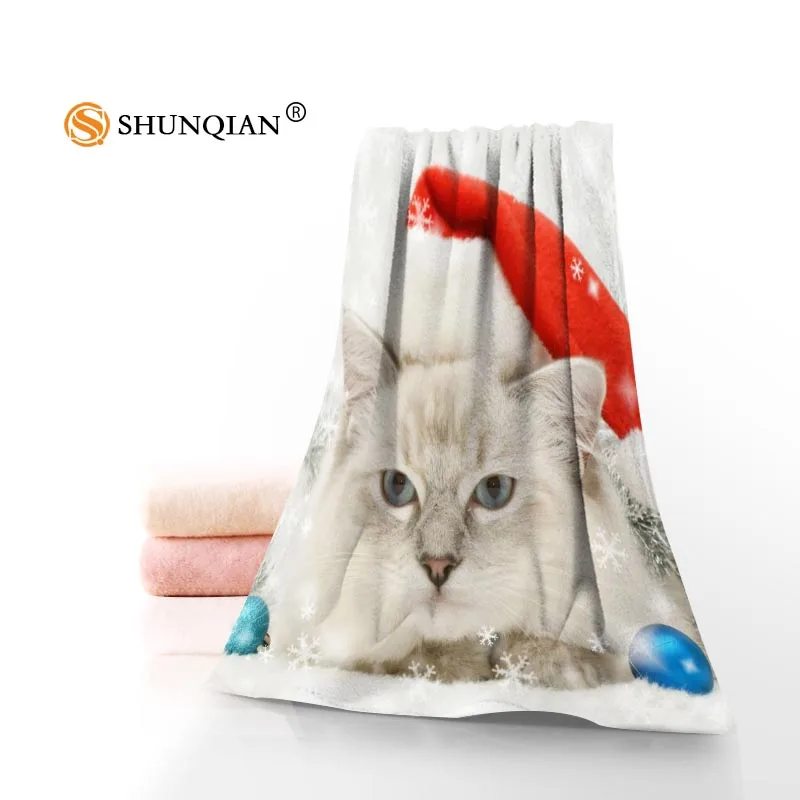 Новое пользовательское полотенце для кошек, животных, домашних животных, кошек, с принтом, хлопок, для лица/банные полотенца из микрофибры, ткань для детей, мужчин, женщин, полотенце для душа s A8.8 - Цвет: 3