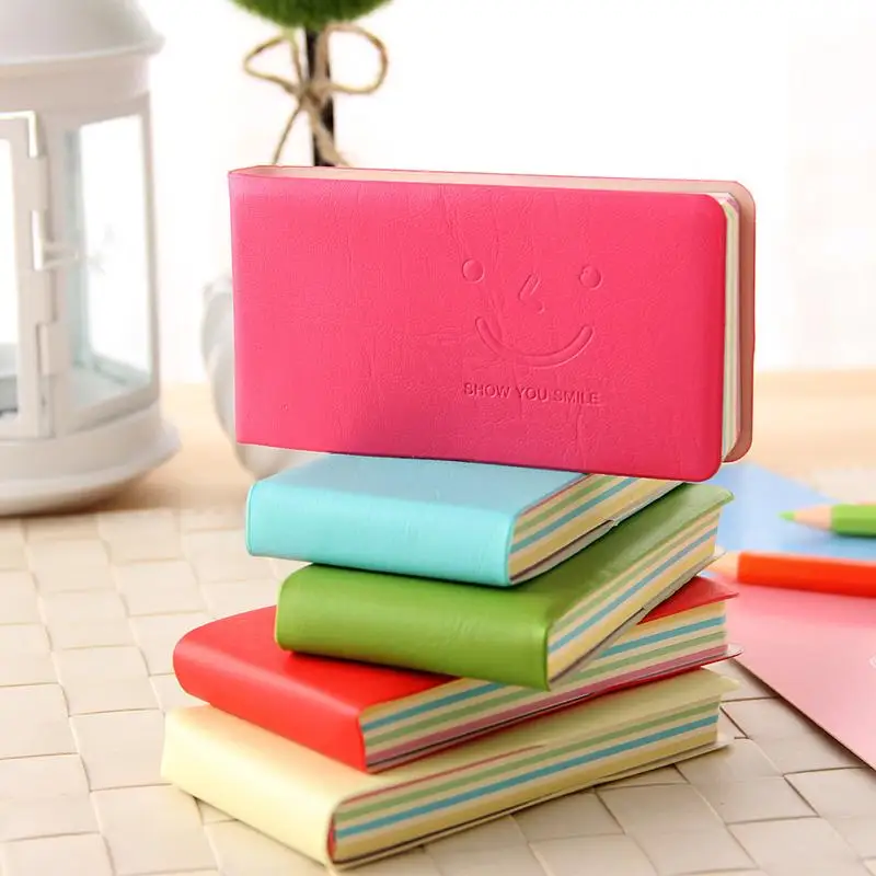 The book notes smile Mini handheld small notebook notebook color inside page